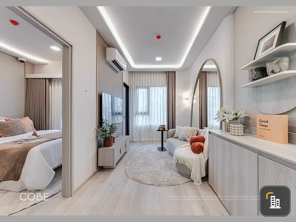 Selling a reservation for COBE Ratchada Rama 9, 22nd floor, good project, nice location, reserve quickly before it's gone.