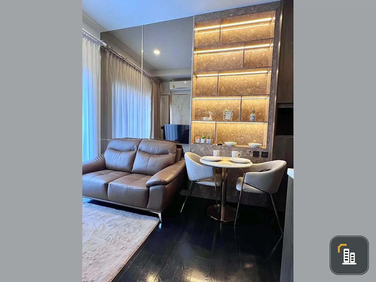 For rent Park Origin Thonglor, corner room with privacy, fully built-in, if you miss it, you will regret it later.