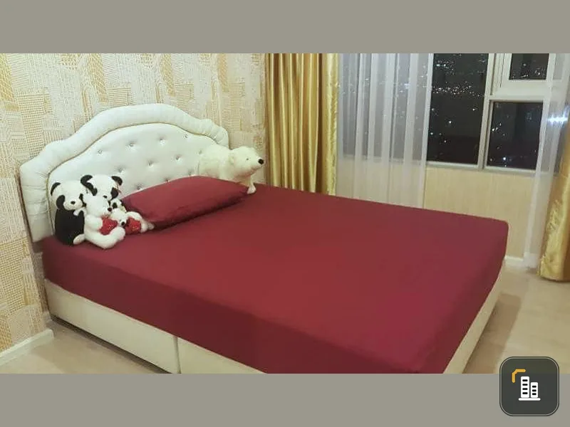 Top floor, great view, Condo for sale, Aspire Sathorn-Tha Phra, beautiful room, luxurious bed, good price, come and book now.