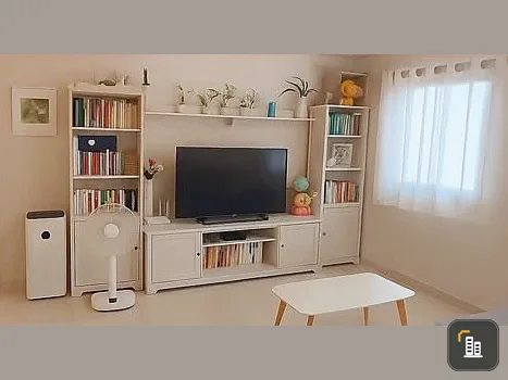 For sale: The Privacy Lat Phrao-Sena, corner room, balcony with cool breeze all day, decorated with a complete set of white vintage style furniture. D