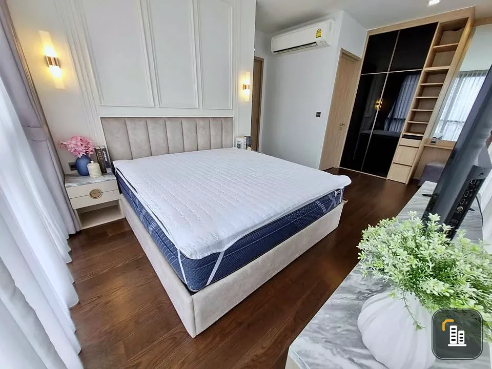For rent, The Line Ratchawithi, a luxuriously decorated room, well-built-in furniture, high floor, spacious and comfortable, just bring your bags+++