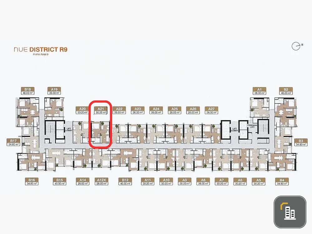 Selling down payment Noble NUE District R9, good room location, beautiful view, not blocked, not next to the garbage room, electrical room or fire esc