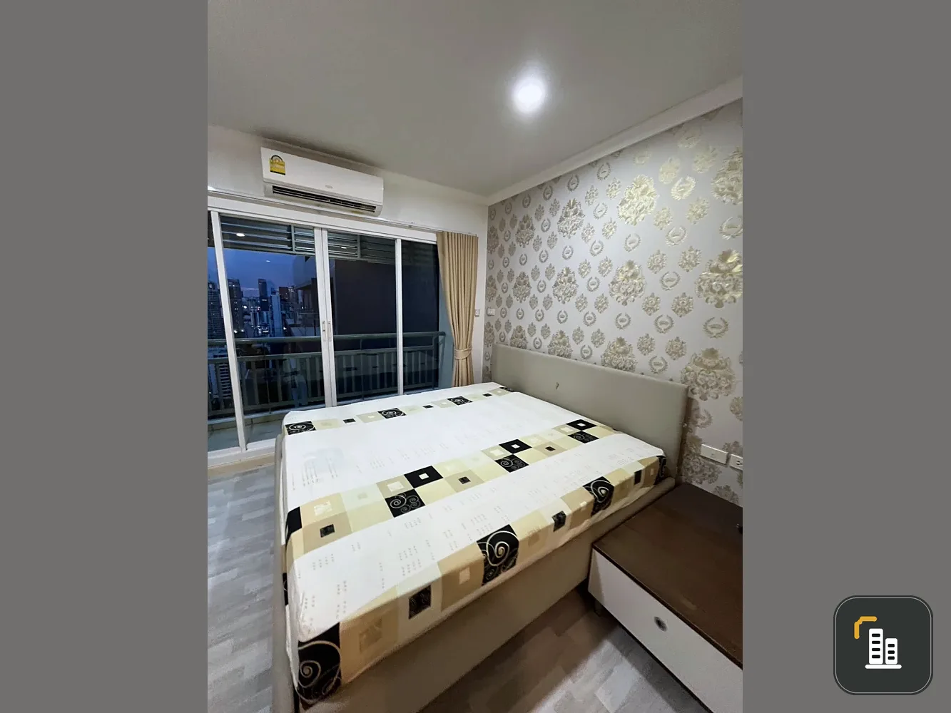 For rent!! Condo Grand Park View Asoke, 30th floor, beautiful room, convenient transportation, ready to move in, don't miss it!!