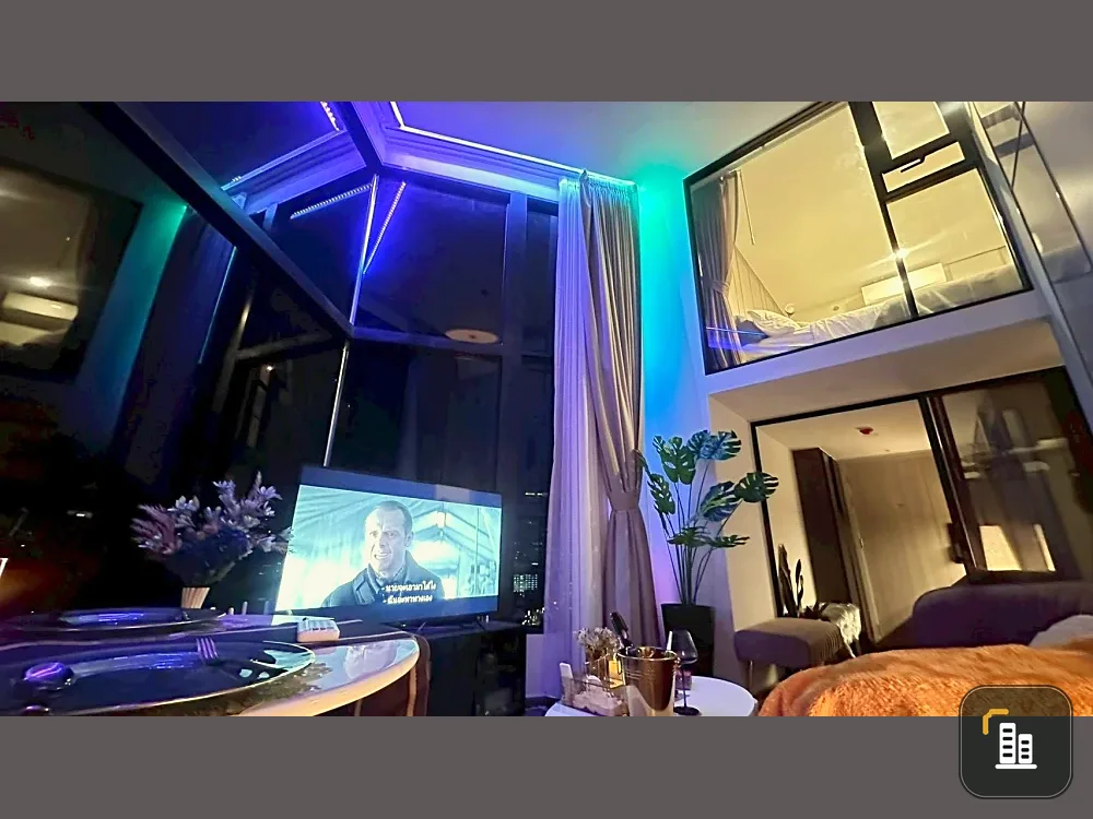 For rent: Park Origin Chula Samyan, private corner room, luxuriously decorated, with specially designed ceiling lights, extremely livable.