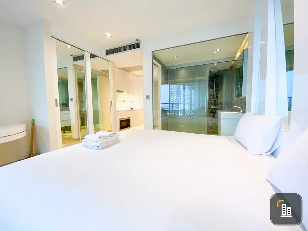 For rent: Sands Condominium Pattaya, ready to move in, sea view, clean white room tone, good like this, hurry and book now+++