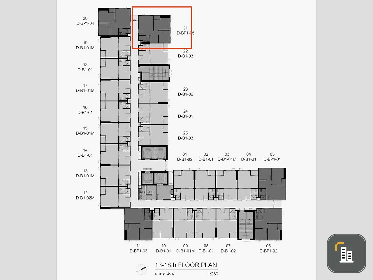 Selling down payment The Origin Pinklao, 16th floor, Duplex room, balcony facing north. Interested in owning, reserve now.