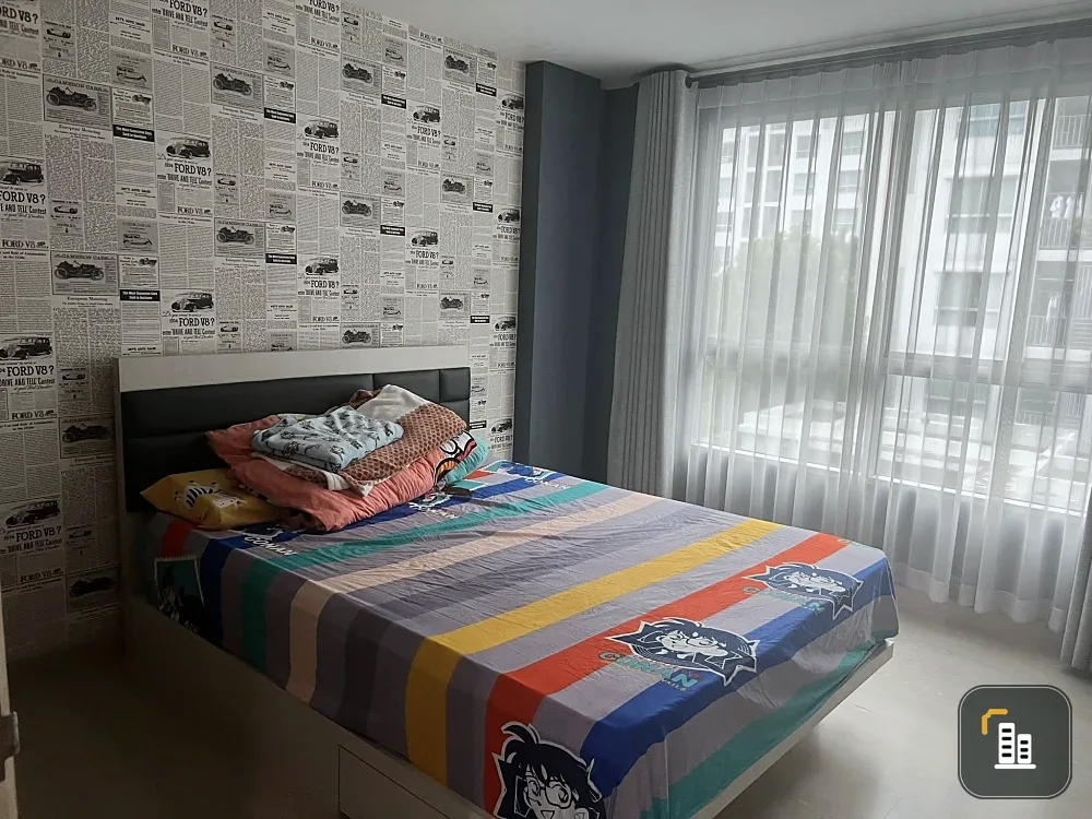 For sale: The Niche ID Rama 2, wallpapered throughout the room, with blackout curtains, swimming pool view, very attractive.