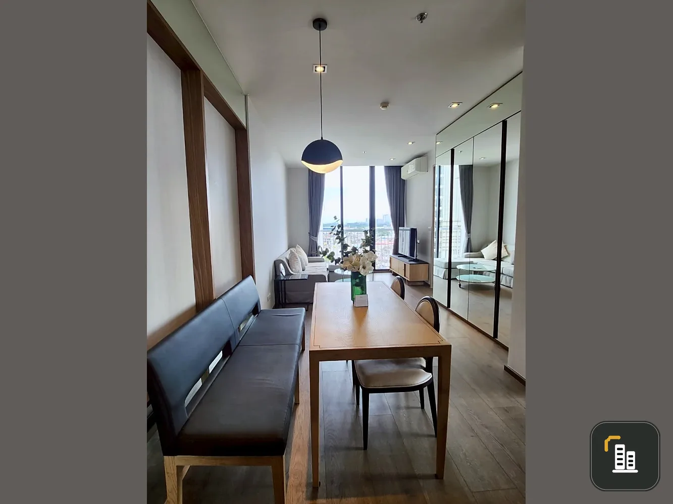 For rent: Park 24 Origin Phrom Phong, Building 4, 14th floor, 2 bedrooms, 1 bathroom, fully furnished, ready to move in
