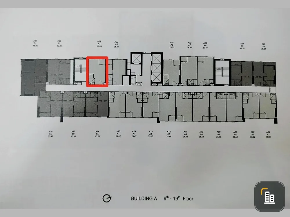 Selling down payment COBE Kaset Sripatum, 9th floor, open view, good location, interested in booking now, don't miss out.