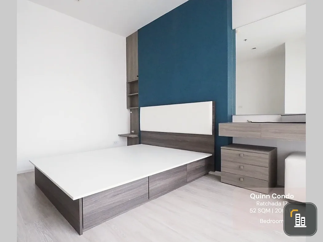 For rent or sell: Quinn Ratchada 17, 20th floor, open view, fully furnished room, ready to move in, book now, don't wait.