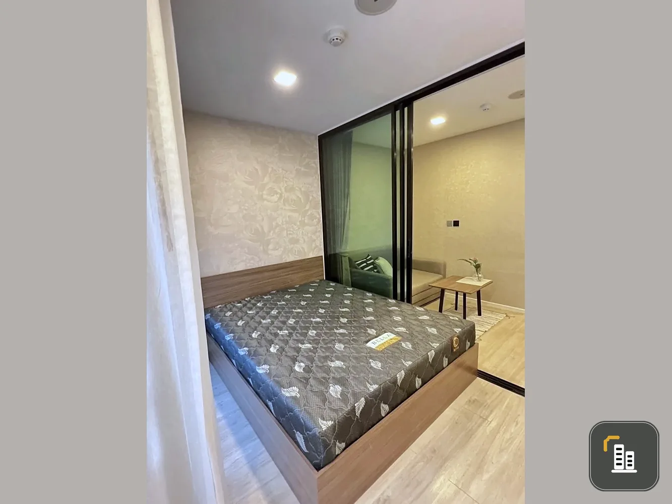 For sale, for rent, Atmoz Ladprao 71, a nice room with beautiful wallpaper, comes with complete facilities, book now.