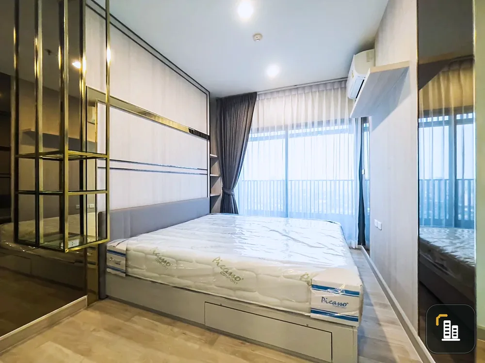 For rent: Niche Pride Taopoon, 1 bedroom, 1 bathroom, decorated in a simple, luxurious style, built-in marble pattern wall, book now.