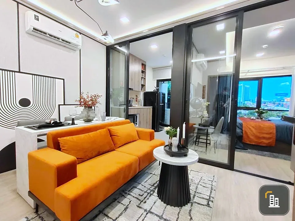 Down payment sale Metris District Ladprao, good energy room number, supports career and money luck, high floor, view from balcony towards Ladprao Road