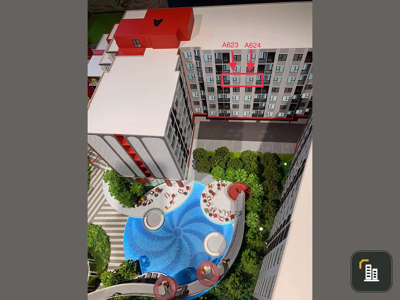 Selling down payment Kave Wonderland, nice room, good location, view of the swimming pool, hurry and reserve now!