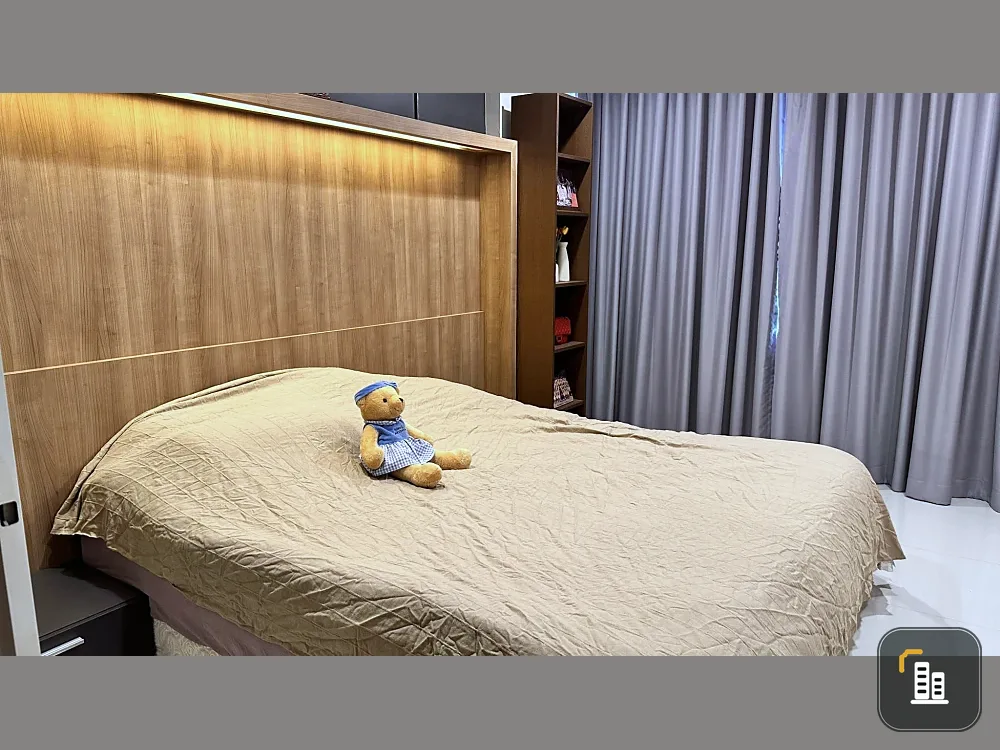 Elements Srinakarin for sale, corner room with privacy, stylishly decorated, built-in headboard, book now