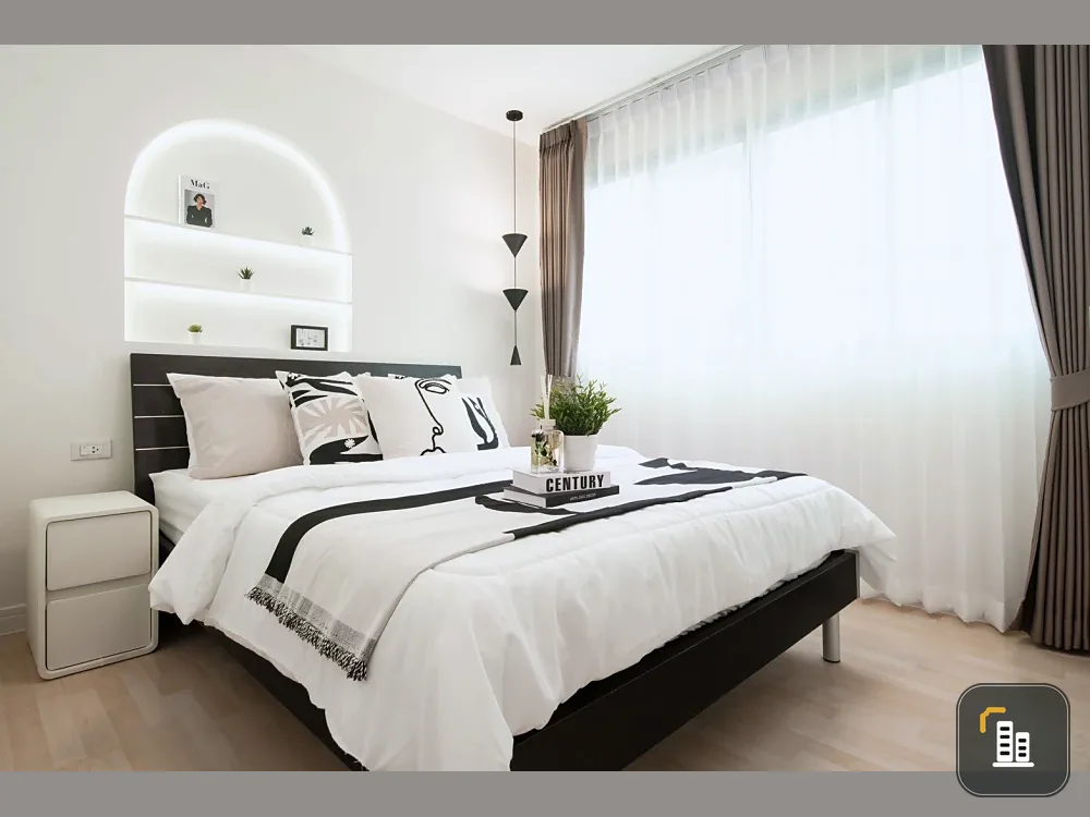 For sale: Condo Dee Ramintra, 4th floor, Building A, decorated well, looks great, very comfortable, not cramped, ready, don't wait.