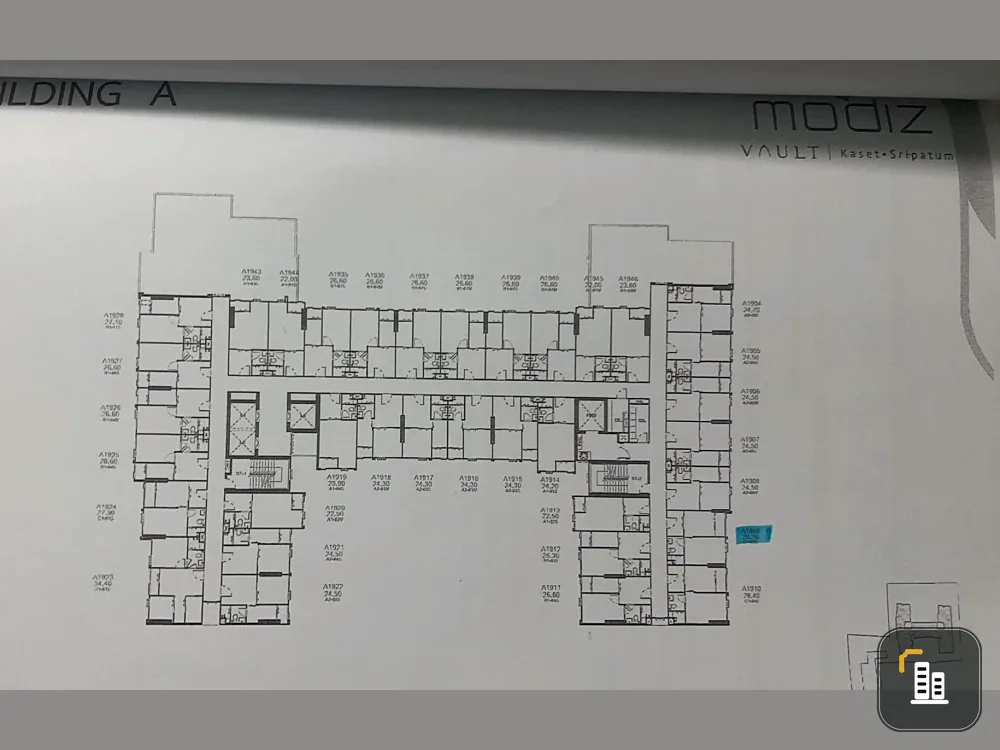 Down payment for sale Modiz Vault Kaset Sripatum, a nice room, good location, comes with a great common area, book now