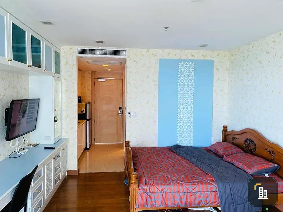 For rent: The Palm Wongamat, high floor room, ready to move in, next to the beach. Good like this, hurry and reserve it+++