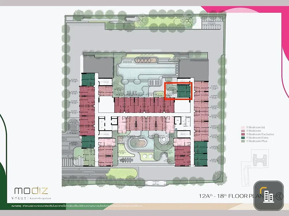 Down payment sale for Modiz Vault Kaset Sripatum, a great project with complete common areas. If interested, hurry and reserve now.
