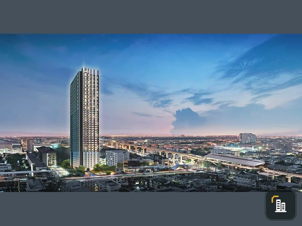 Down payment sale for IDEO Ramkhamhaeng - Lam Sali Station. Beautiful corner room, not hot from the sun, good breeze, open view, no buildings blocking