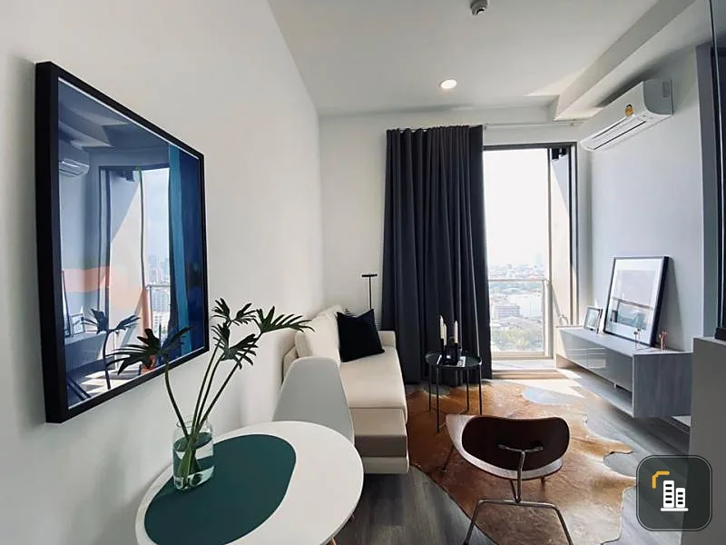 For rent, Miti Chiva Kaset Station, 20th floor, 2 bedrooms, next to BTS Kasetsart Station, convenient to travel. Hurry up.