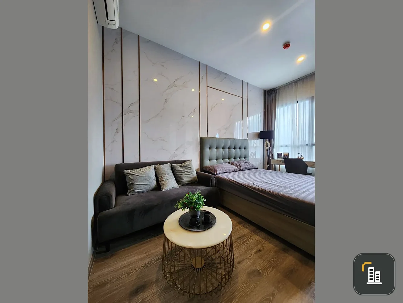 Knightsbridge Prime On-nut for rent, city view, BTS skytrain, no tall buildings blocking the view, quiet because it's on a high floor, very worth book