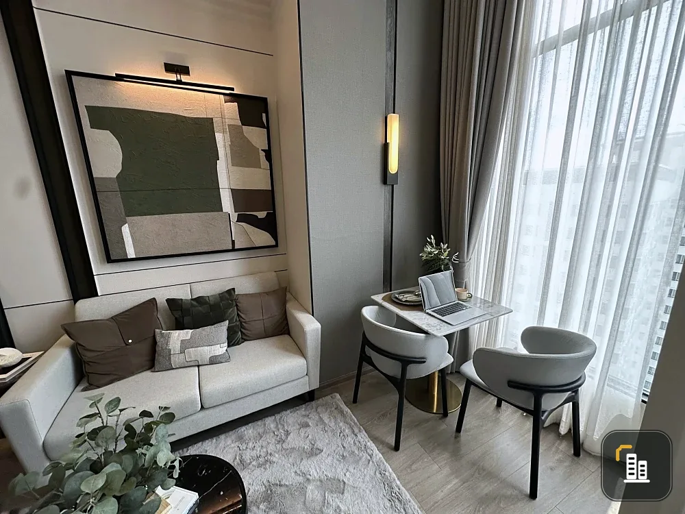 Down payment sale for Knightsbridge Space Rama 4, high floor, quiet, view of the Chao Phraya River curve, airy, good ventilation, reserve now!
