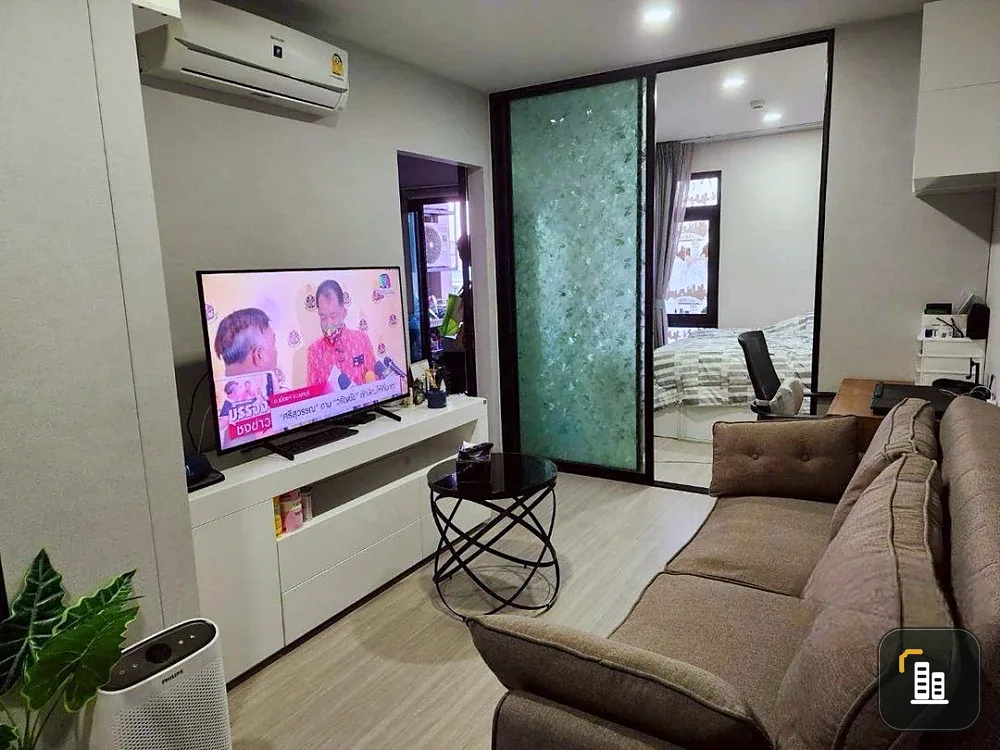 Aspire Asoke-Ratchada for sale, corner room, great view, fully furnished + complete electrical appliances, ready to move in immediately.