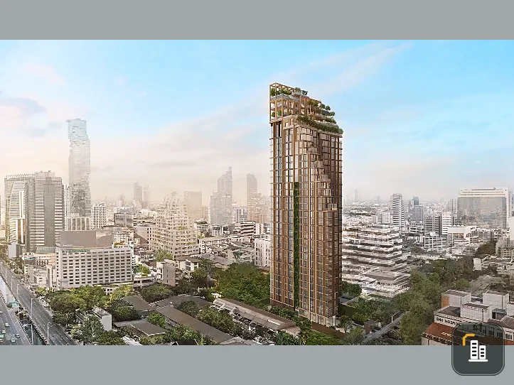 Selling down payment for ROMM CONVENT, low price, 1 bedroom room, 19th floor, view of Mahanakhon building, buy now.