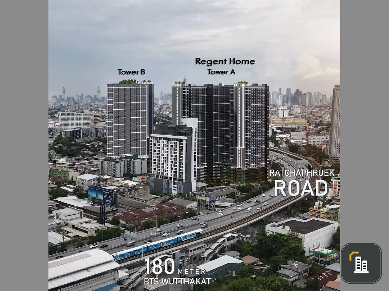 Condo for sale: Regent Home Wutthakat, ready to move in, high floor, spacious room, comfortable living, reserve now++