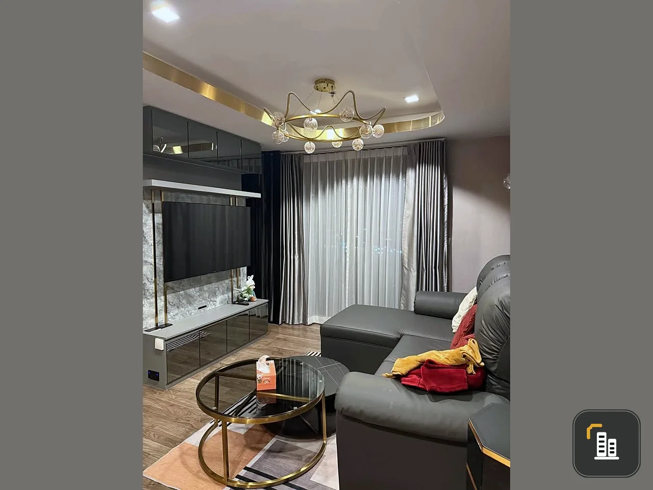 For rent: Life Ladprao Valley, a beautifully decorated room with stunning built-in walls and complete amenities. Reserve now!