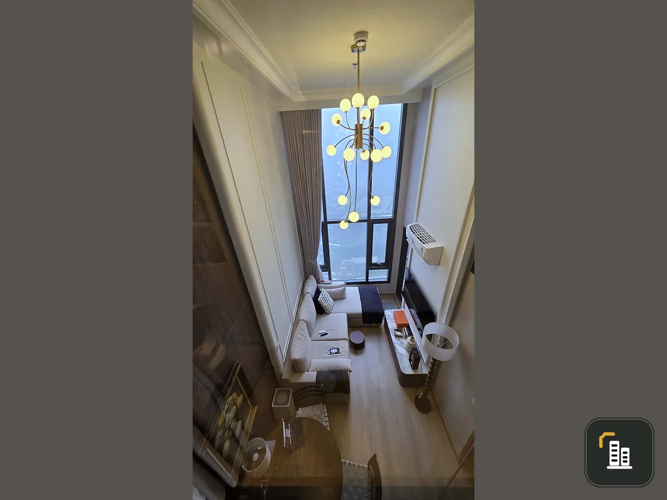 For rent: Life Rama 4 - Asoke, 34th floor, city view + Bang Krachao River curve, Vertiplex room, high ceiling, reserve now.